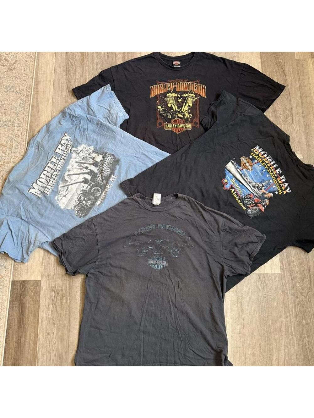 Harley Davidson Men's sz 3XL Black and Multi Tshirt lot 4 pcs
